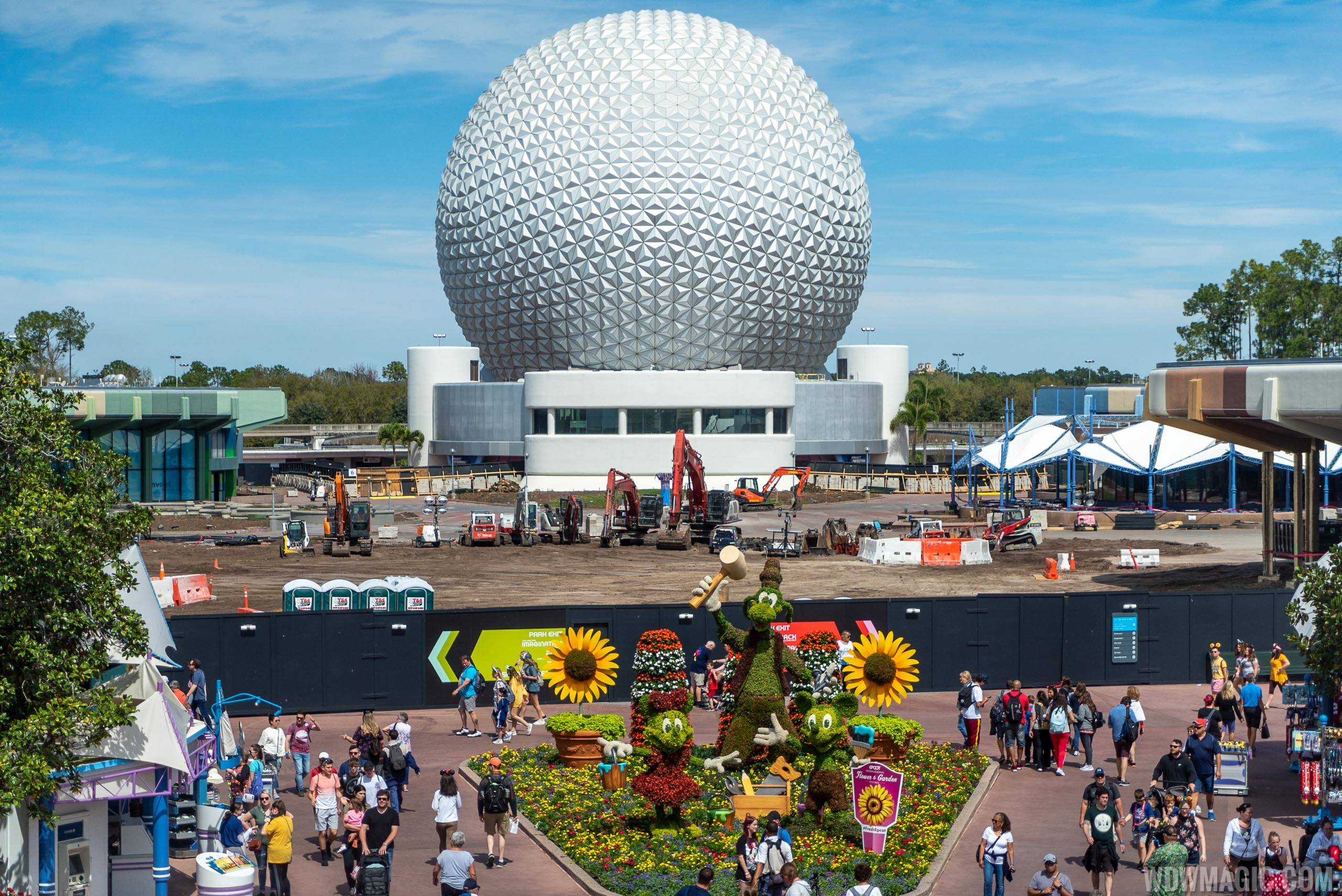 PHOTOS - Demolition progress at the center of EPCOT Future World