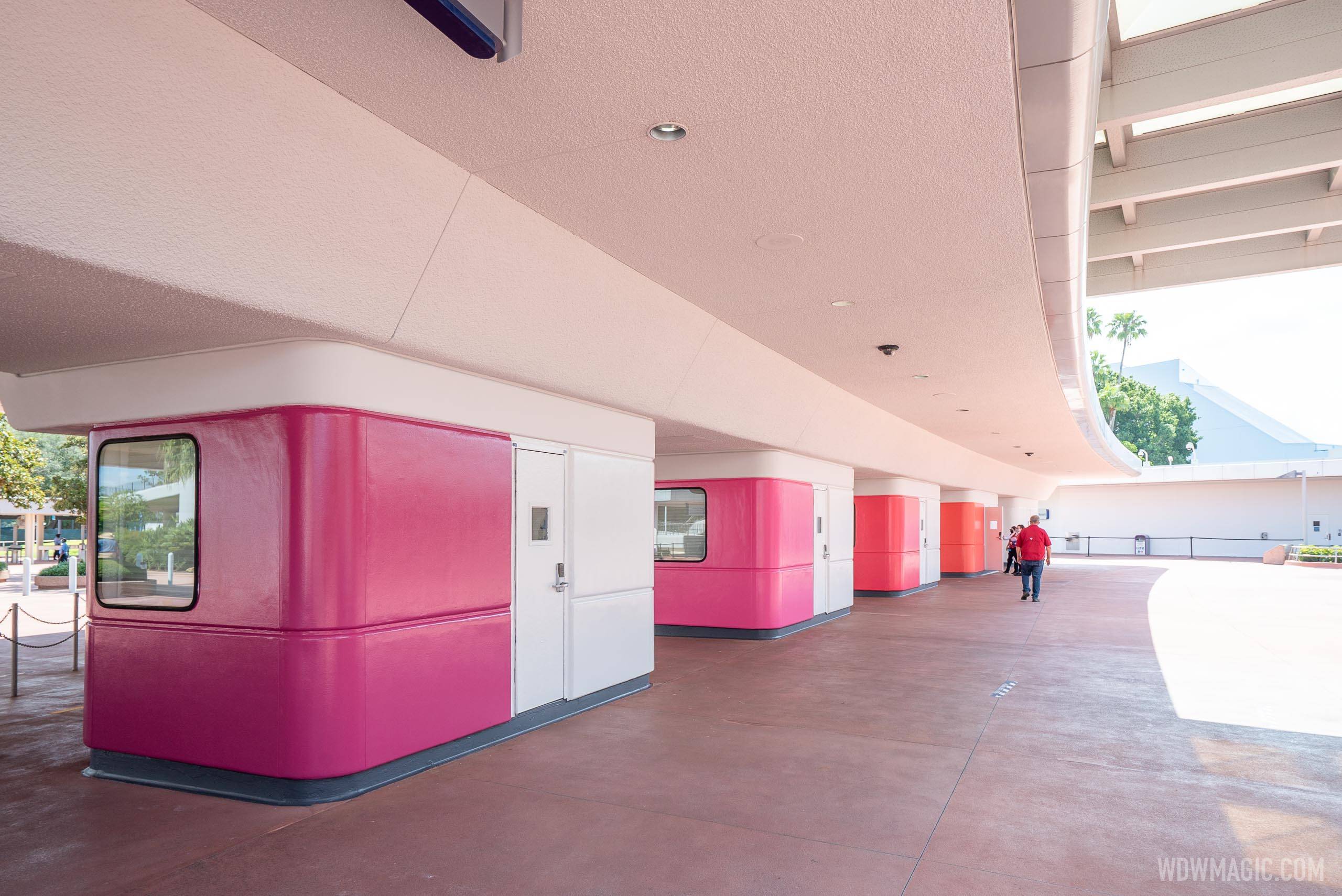 EPCOT new color ticket booths