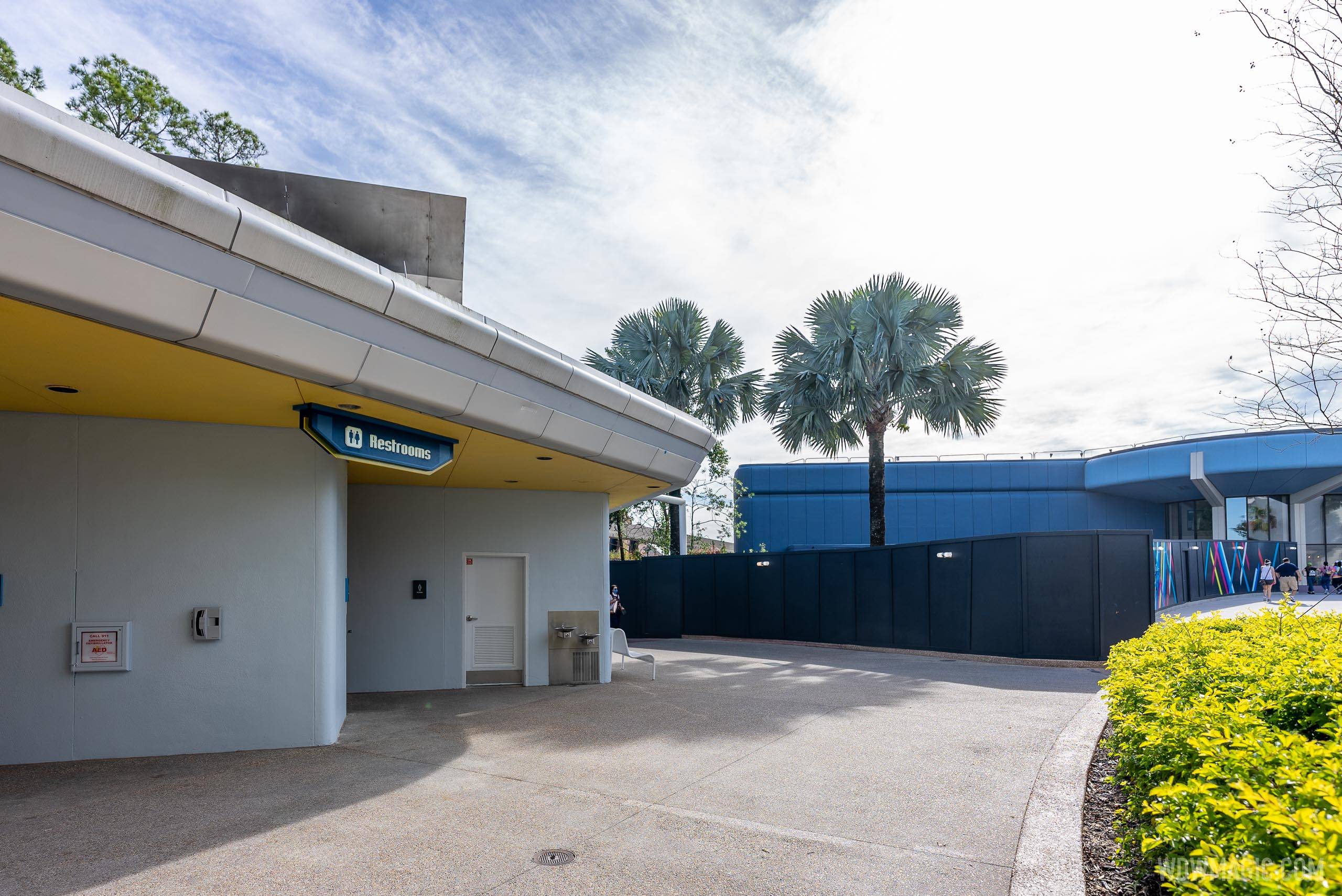 Future World East restrooms beneath Spaceship Earth reopen from refurbishment