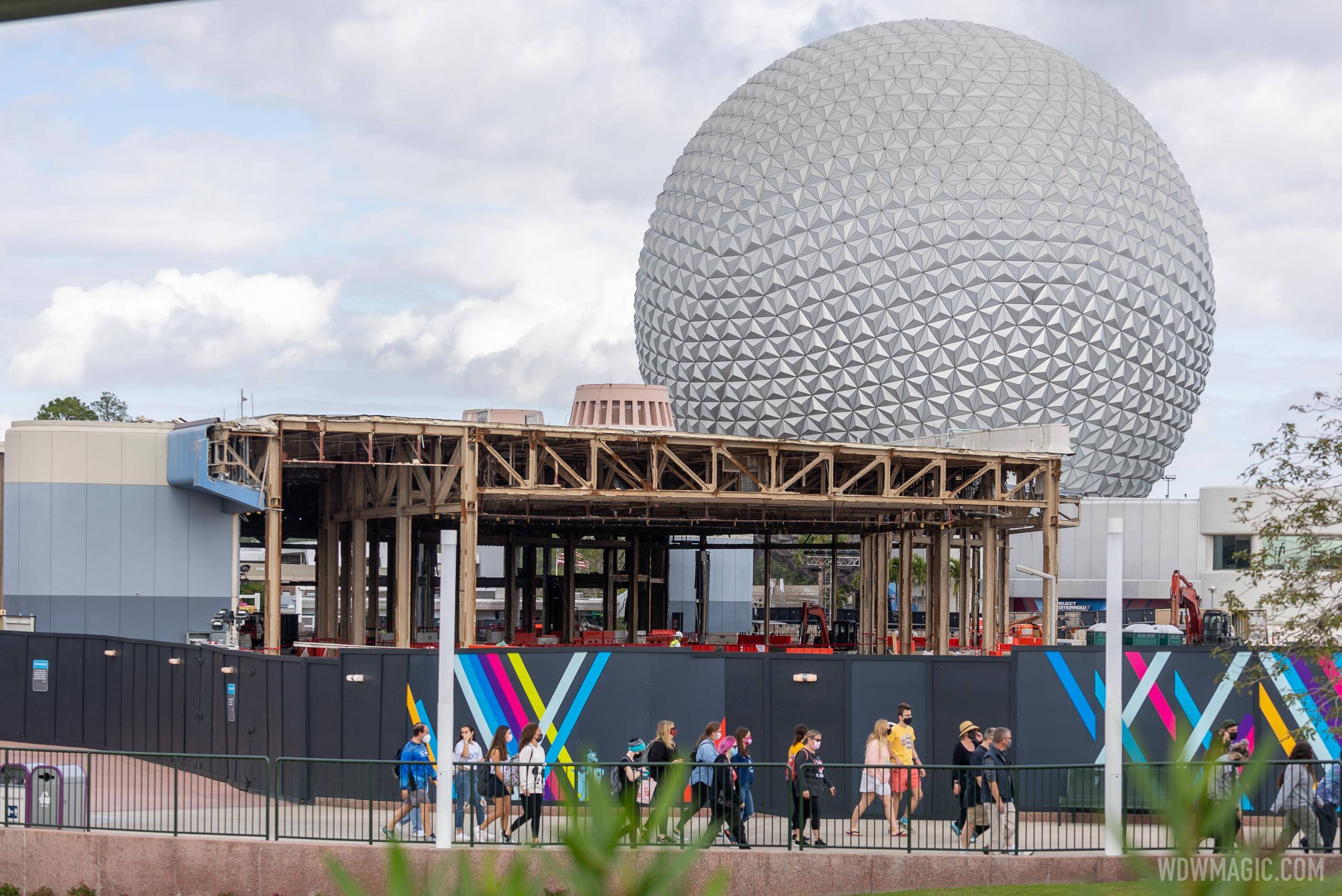 EPCOT Central Spine demolition and construction - January 8 2021