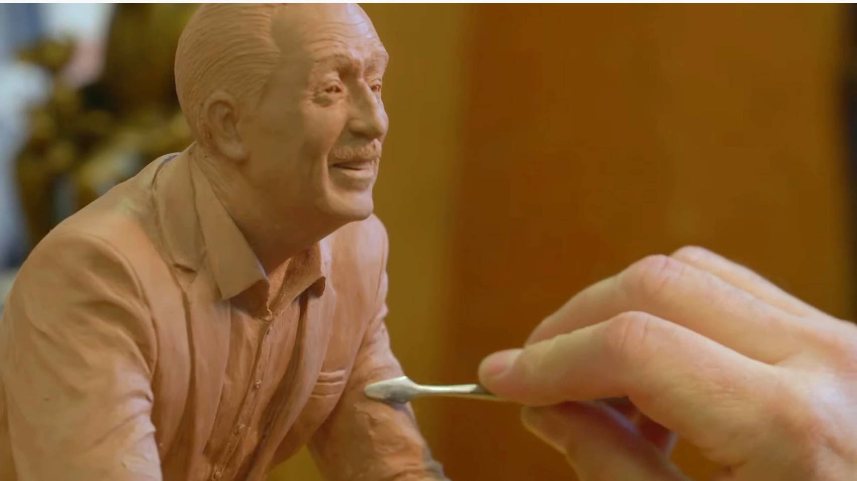 Sculpting the Walt Disney statue for Dreamers Point coming soon to EPCOT
