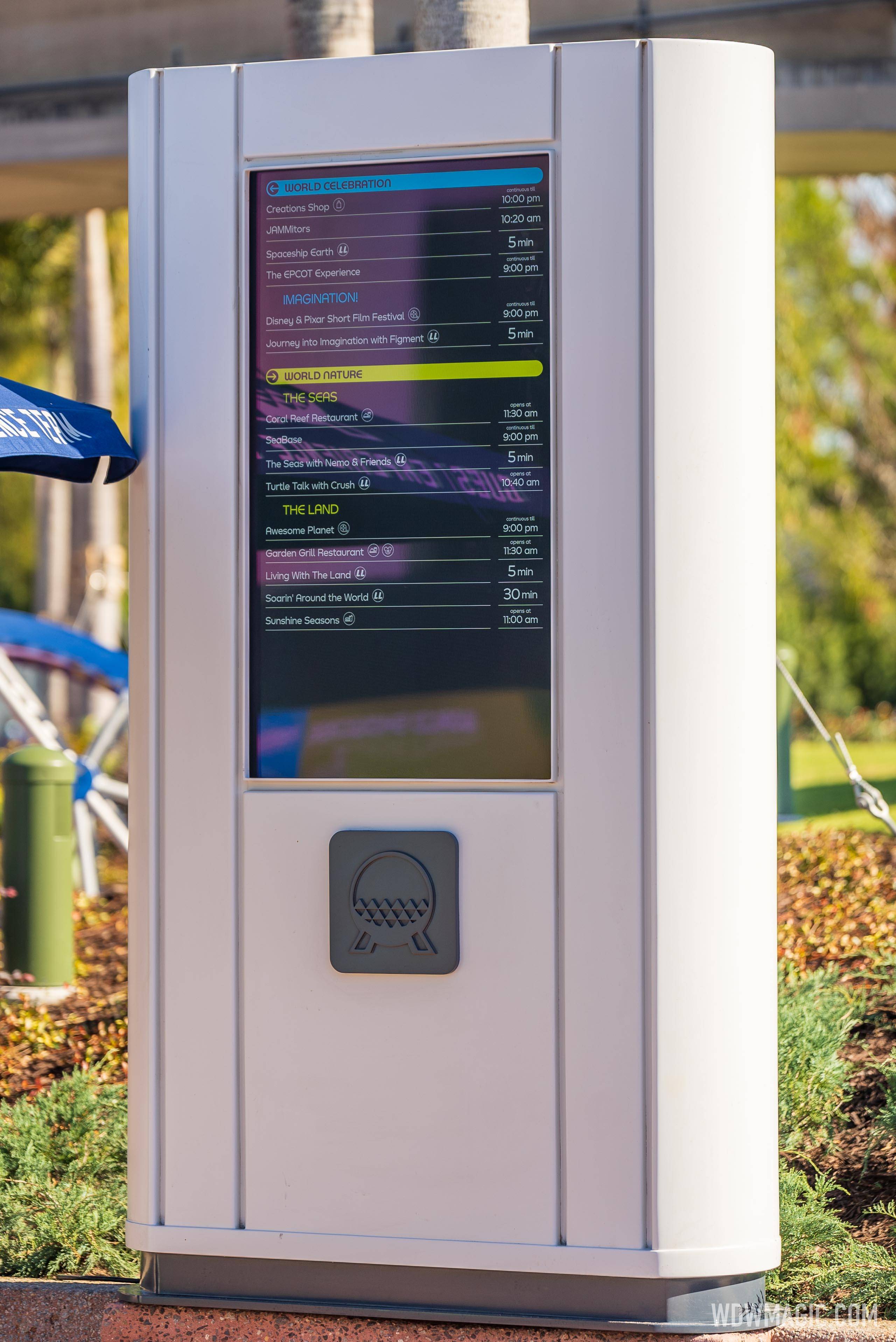 EPCOT World Discovery Themed Digital Tip Boards