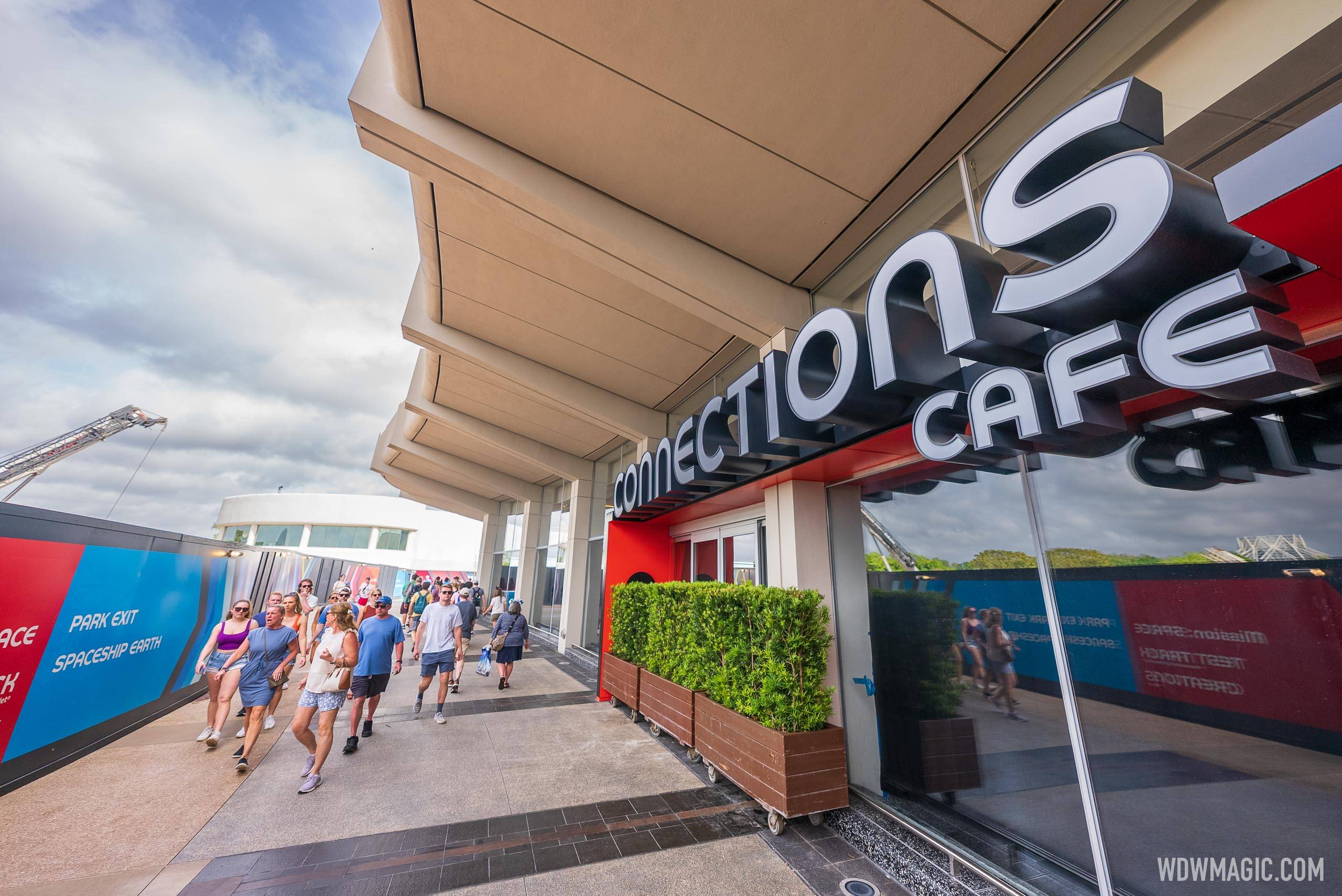 One of the five entrances to Connections Cafe from the new walkway