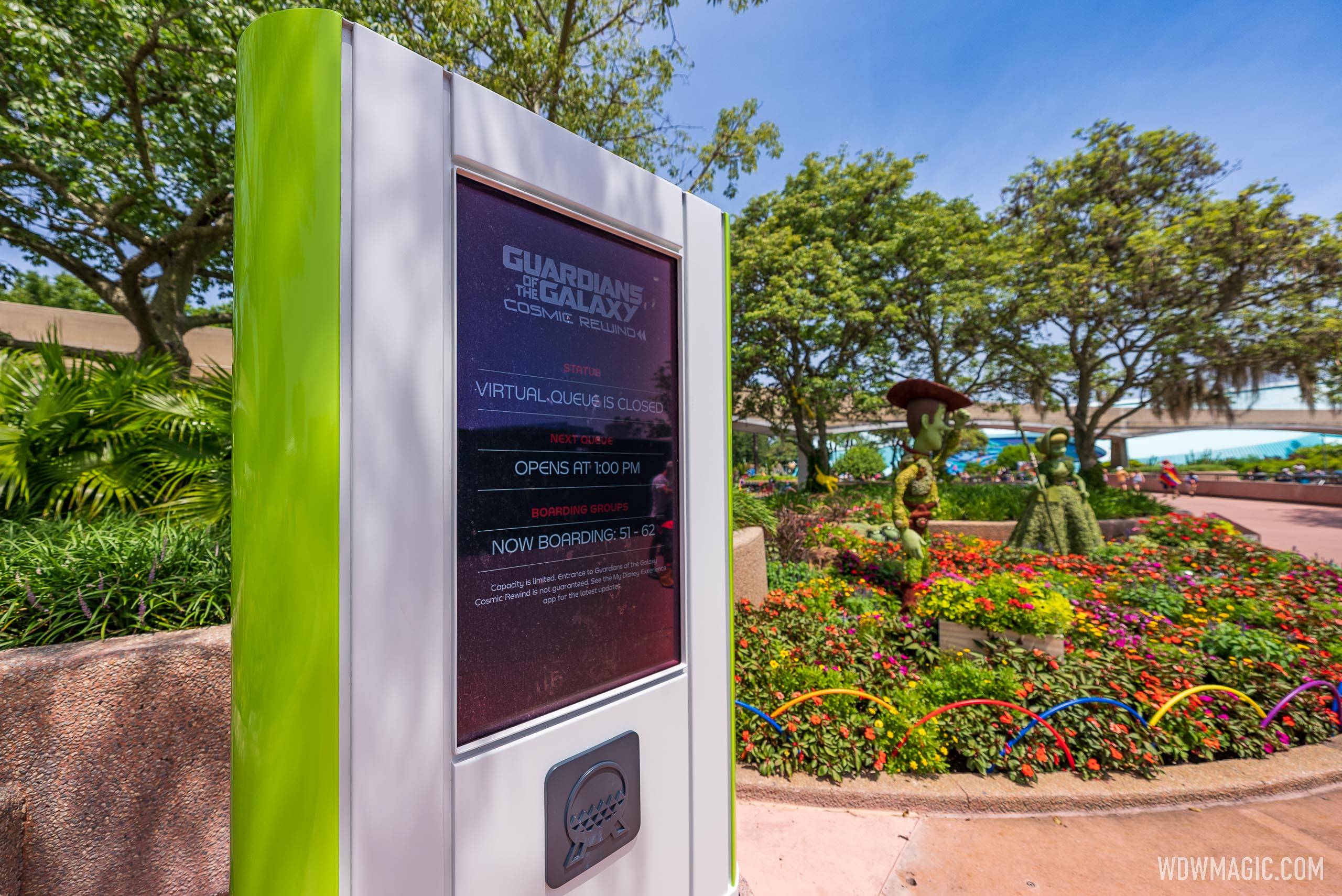 EPCOT World Nature and World Discovery colored Digital Tip boards