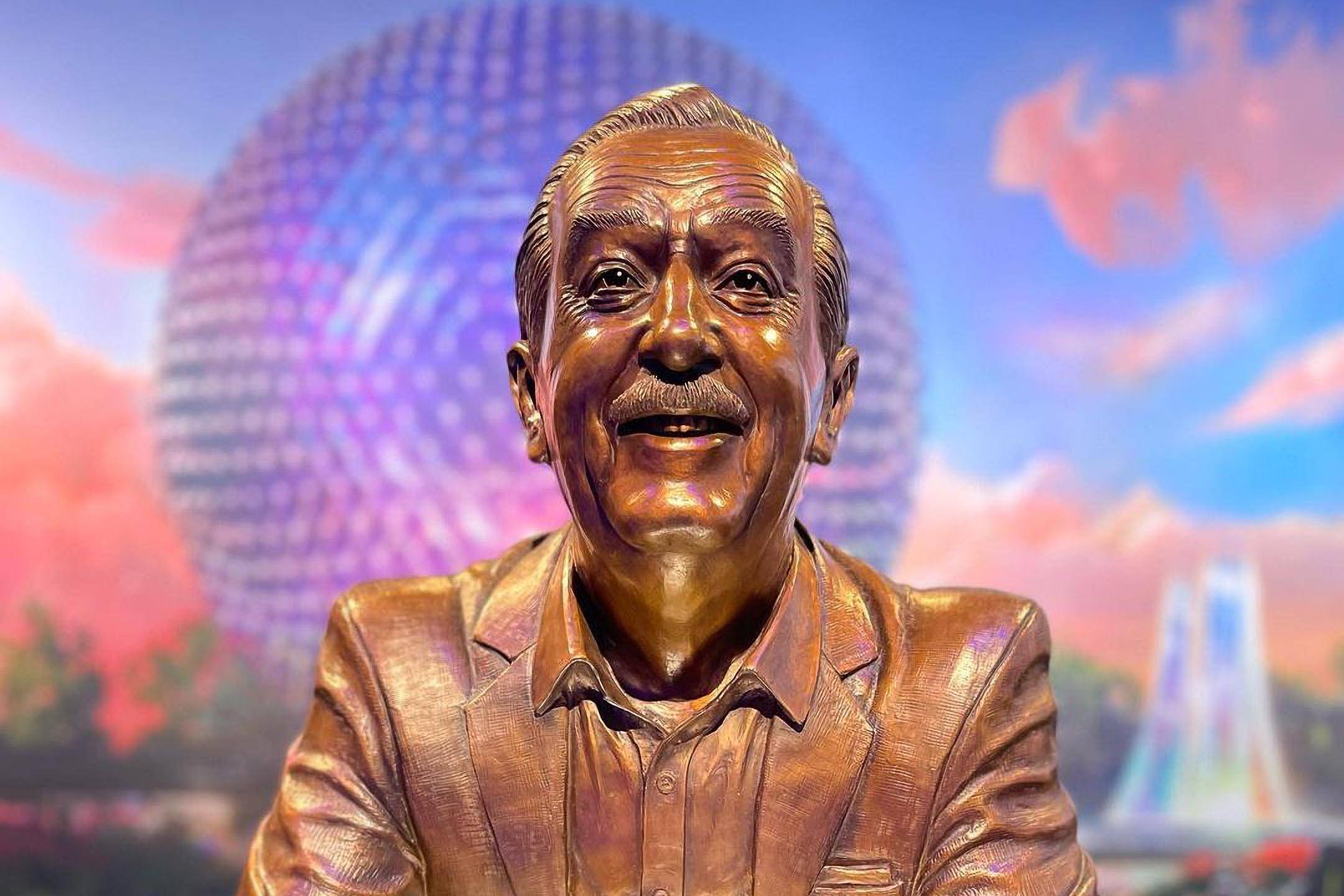 First look at the completed 'Walt the Dreamer' statue coming to EPCOT