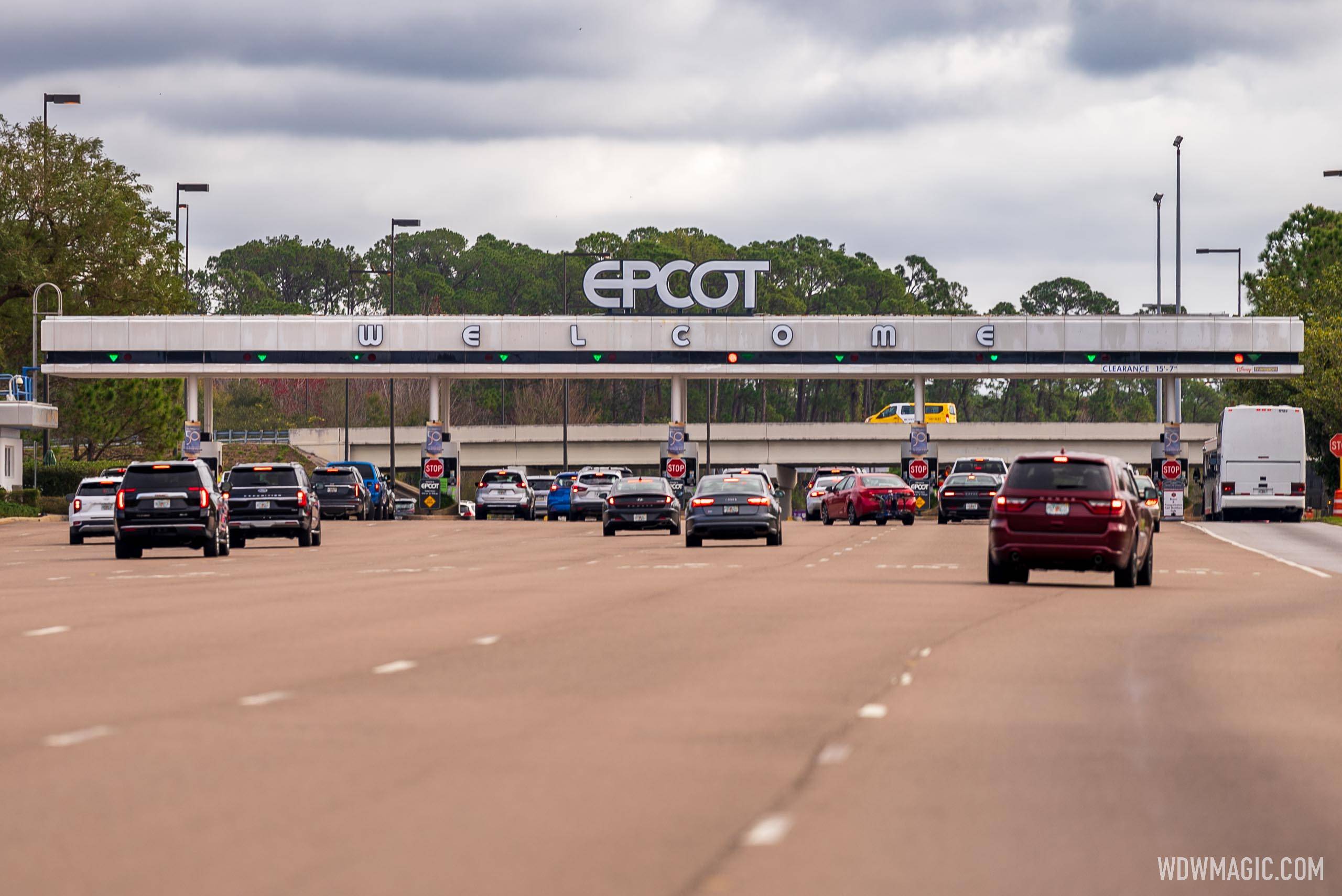 New EPCOT marquee sign added to the EPCOT auto-plaza