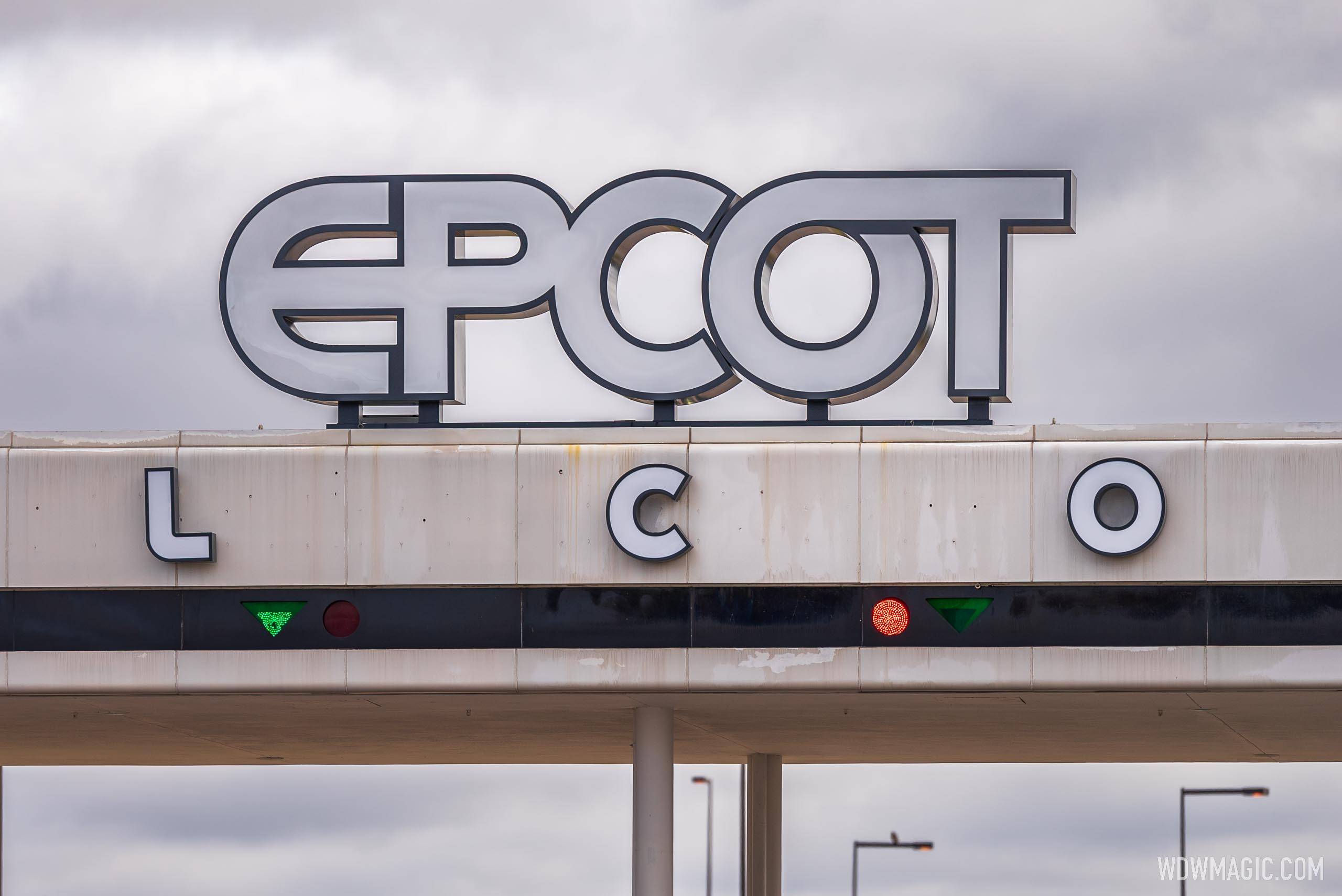 EPCOT Auto Plaza new EPCOT sign - January 26 2023