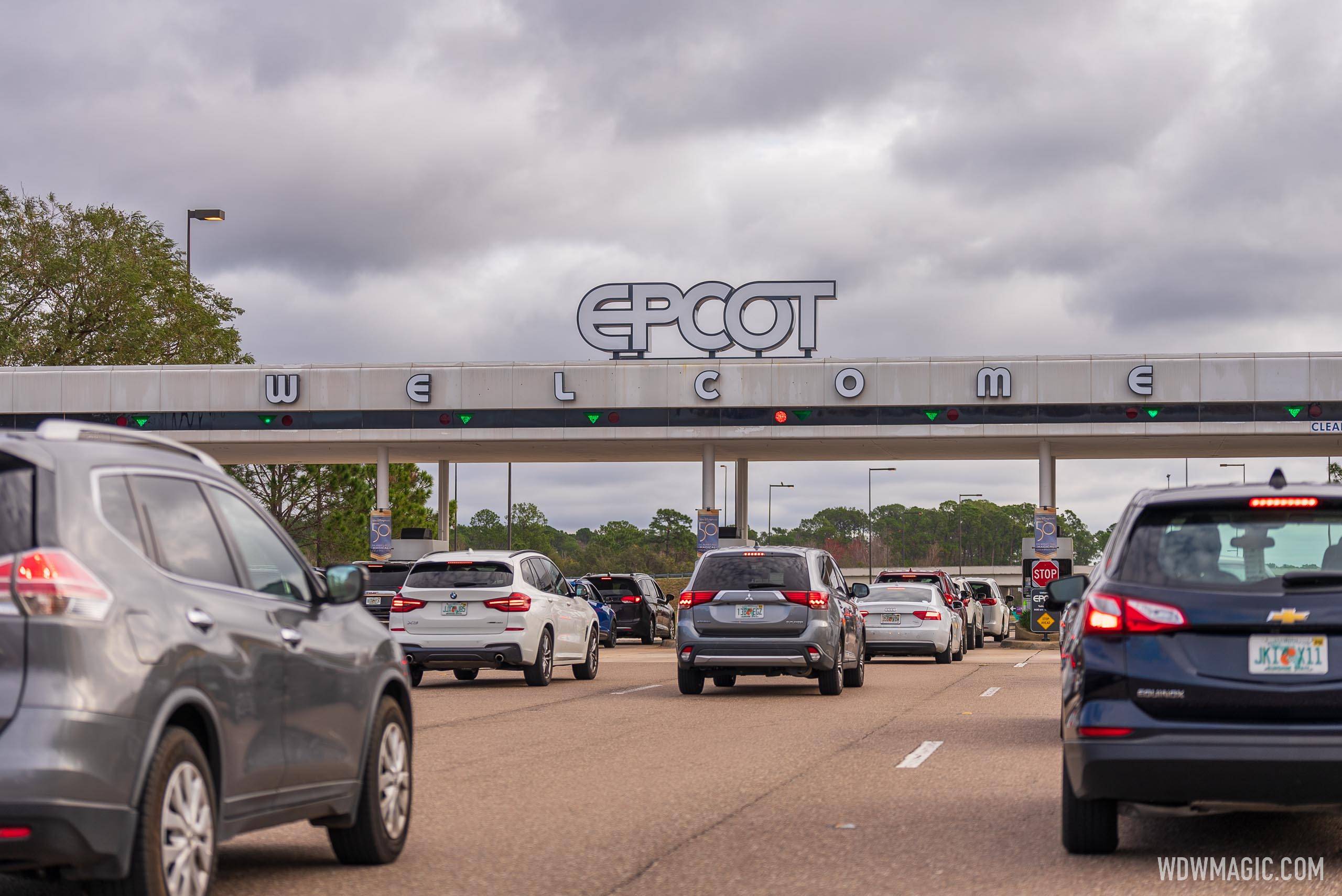 EPCOT Auto Plaza new EPCOT sign - January 26 2023
