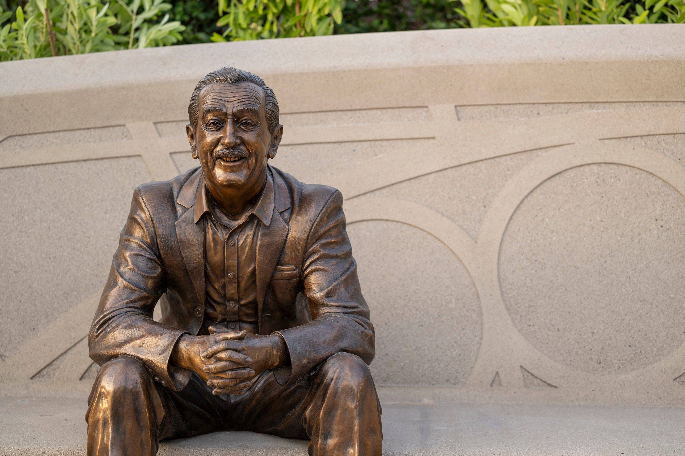 Walt the Dreamer statue at Dreamers Point in World Celebration at EPCOT