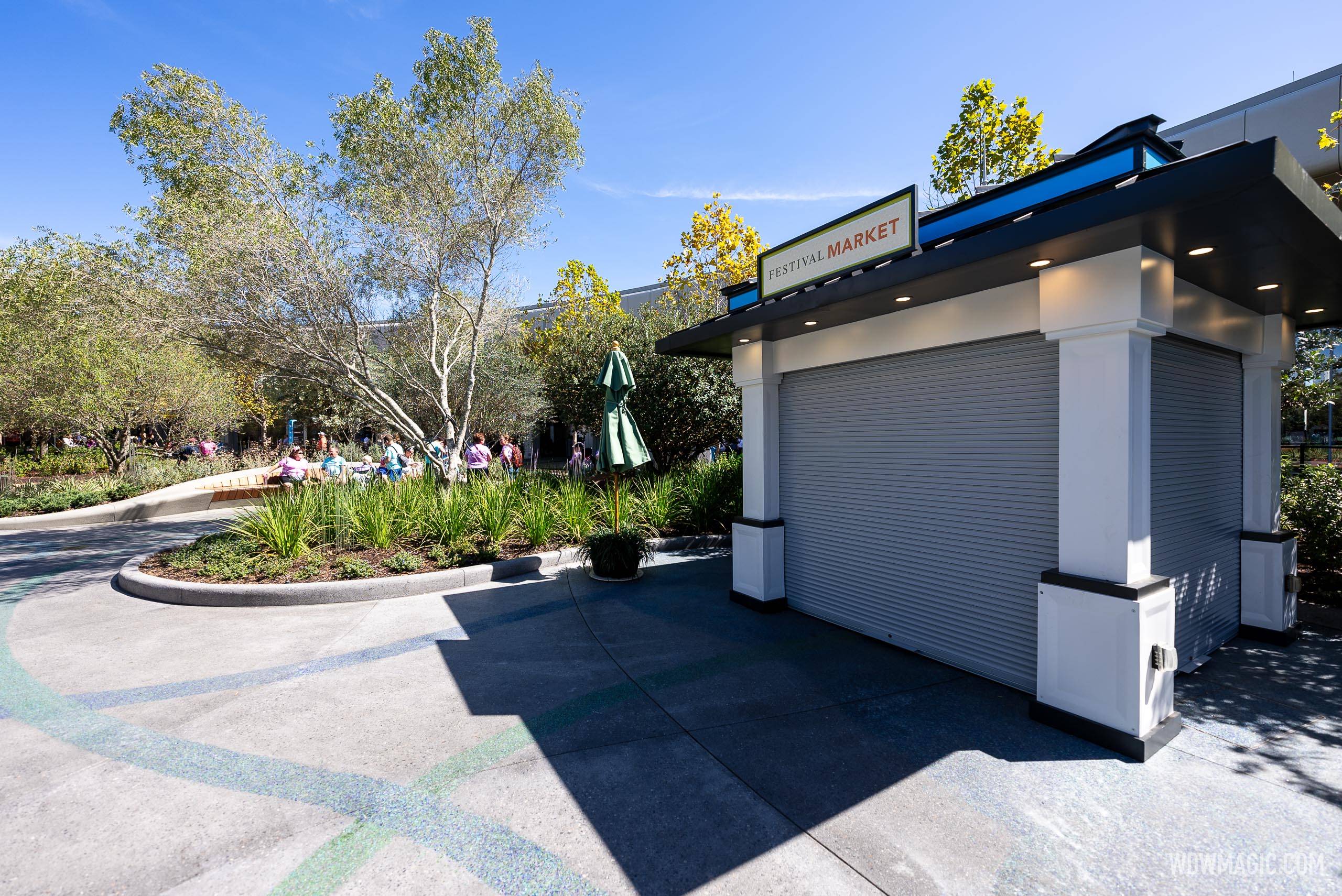 New kiosks in EPCOT World Celebration Gardens are to become Festival Markets