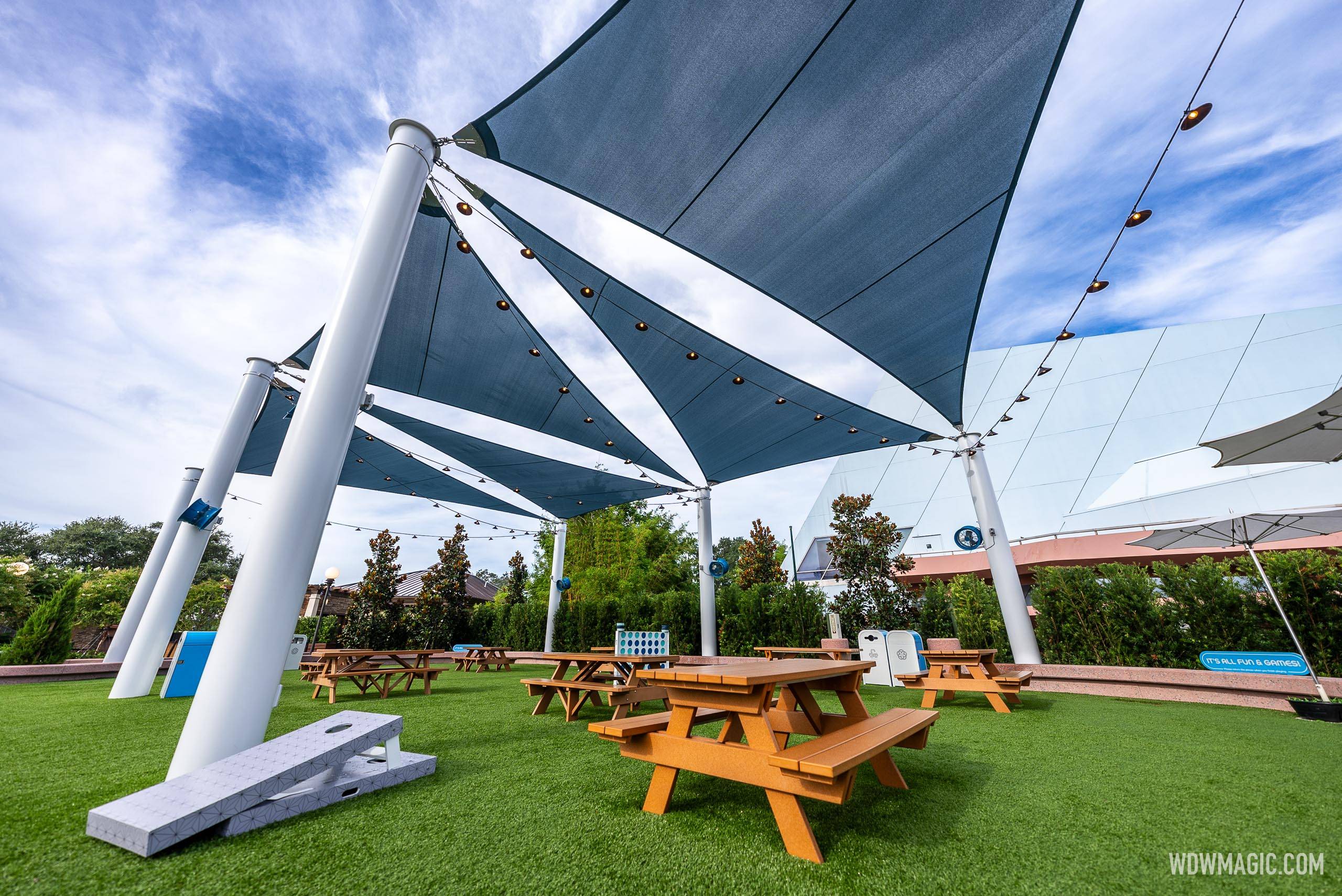 EPCOT's Rose Walk Flex Space Shade Canopy