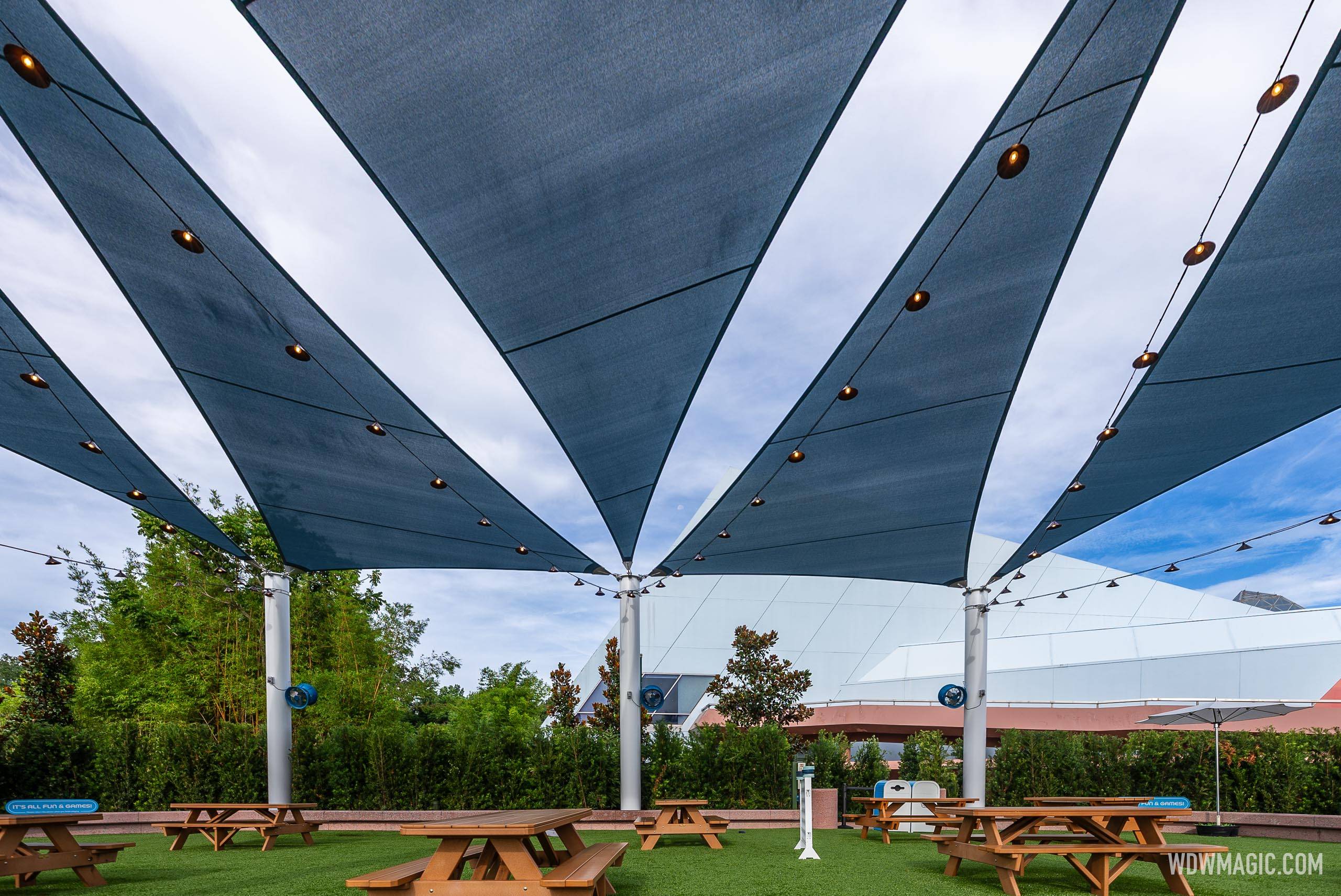 EPCOT's Rose Walk Flex Space Shade Canopy