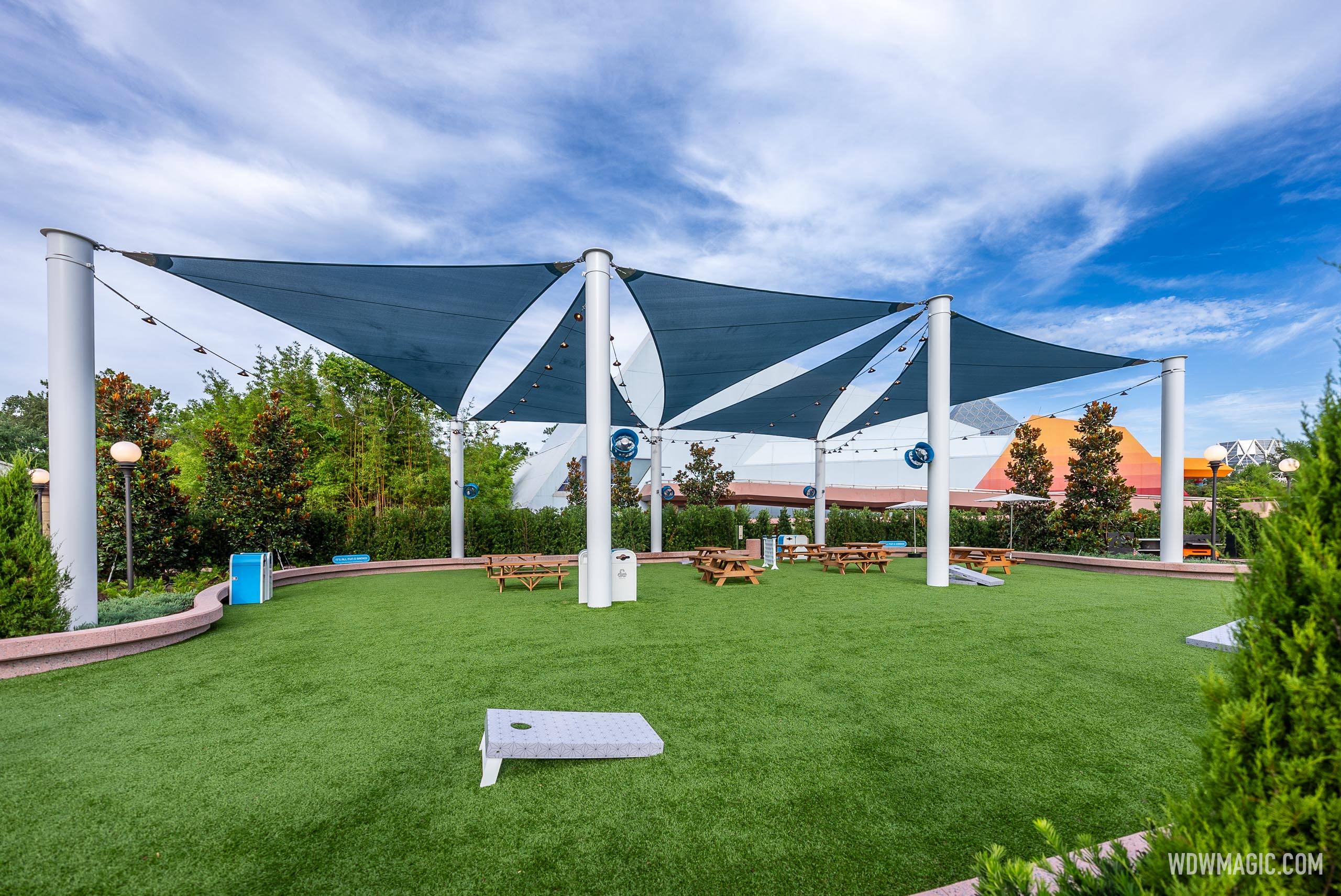 EPCOT's Rose Walk Flex Space Shade Canopy