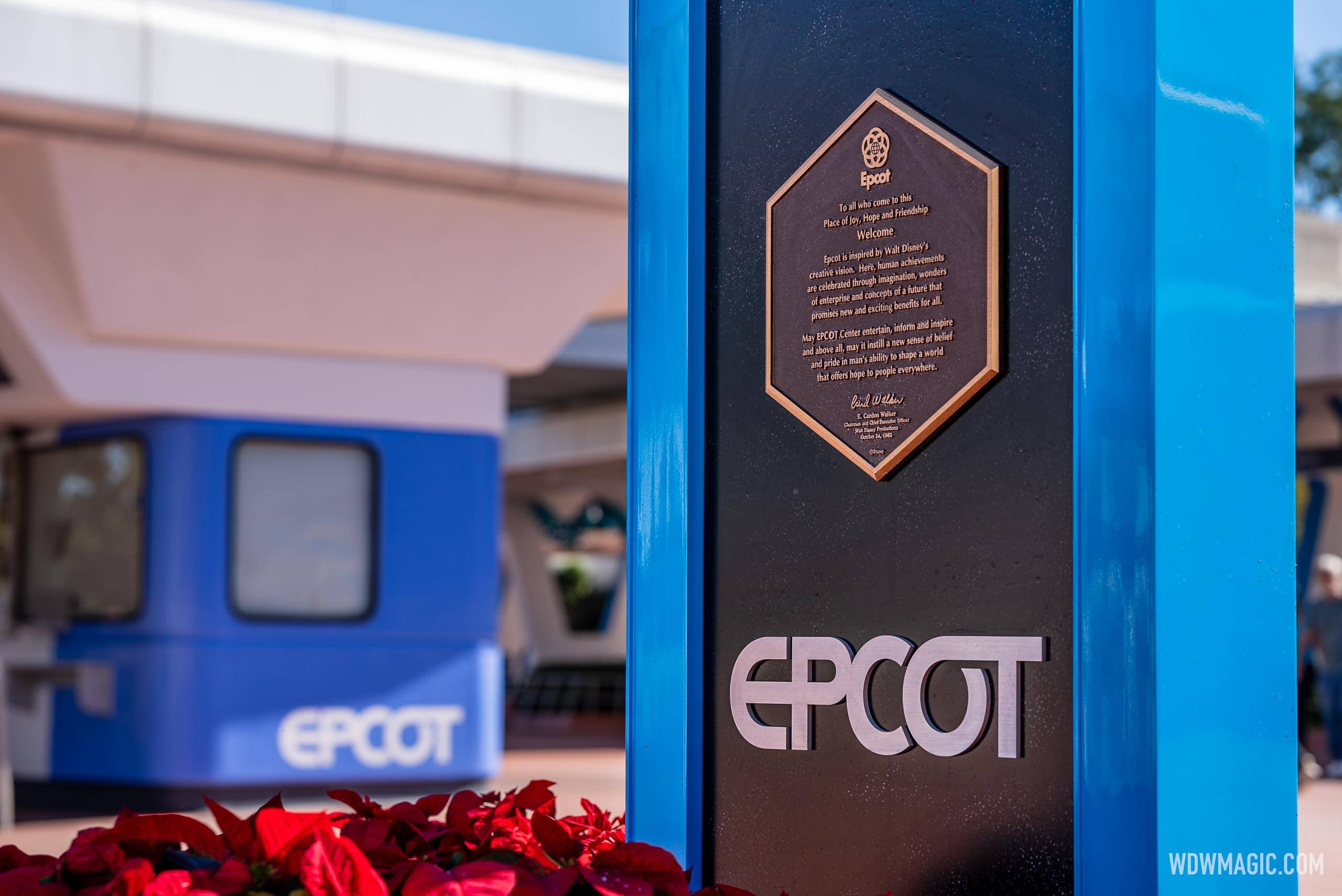 EPCOT Dedication Plaque 2024