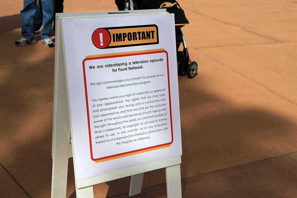 Food Network - Dinner Impossible taping at Epcot today (photos)