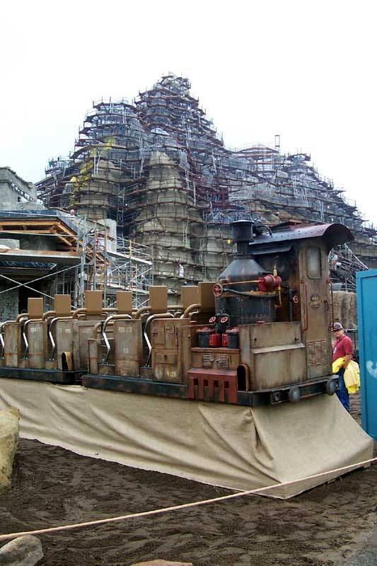 A press tour around the Expedition Everest construction site