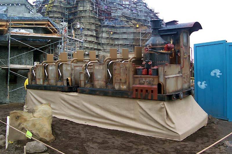 A press tour around the Expedition Everest construction site