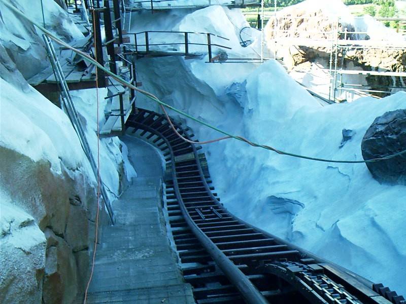 Expedition Everest construction - view of the track