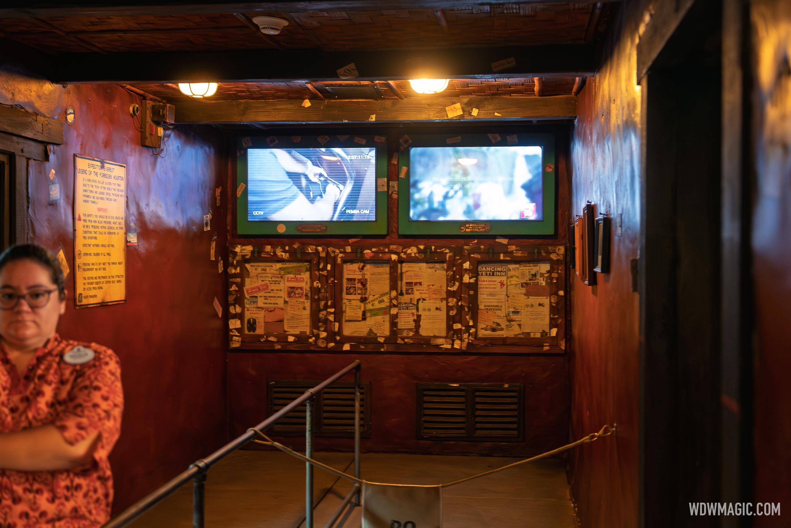 New Pre-Boarding Video Screens at Expedition Everest