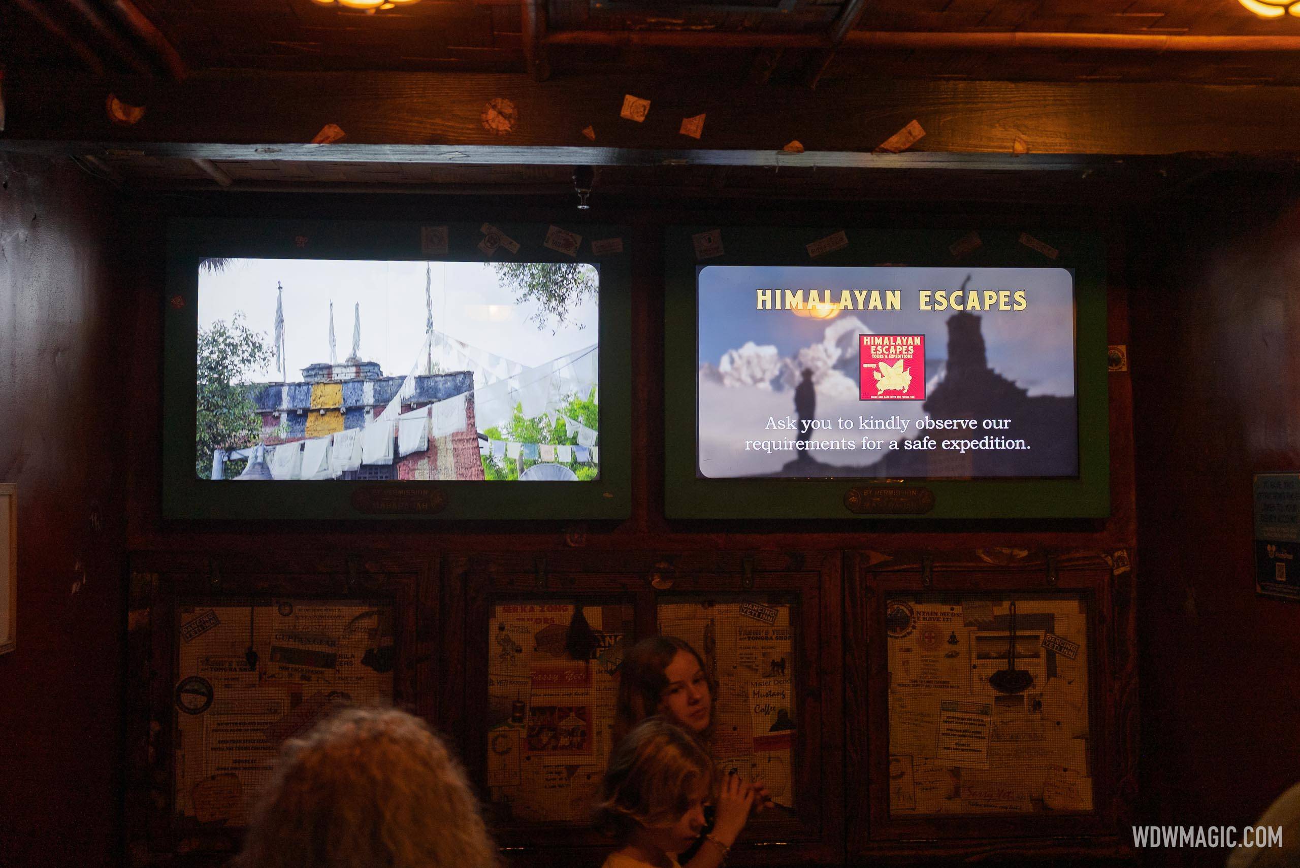 New Pre-Boarding Video Screens at Expedition Everest