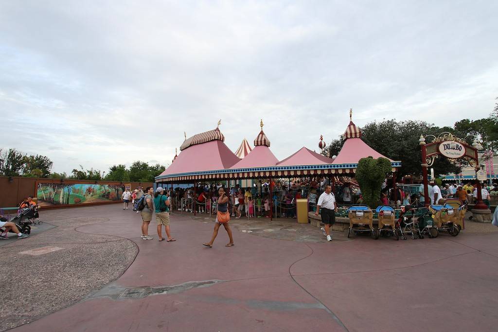 A latest look at the the Fantasyland construction area
