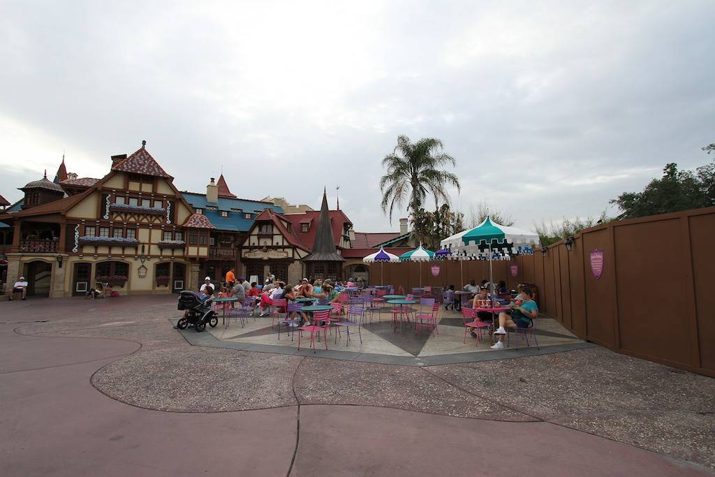 A latest look at the the Fantasyland construction area
