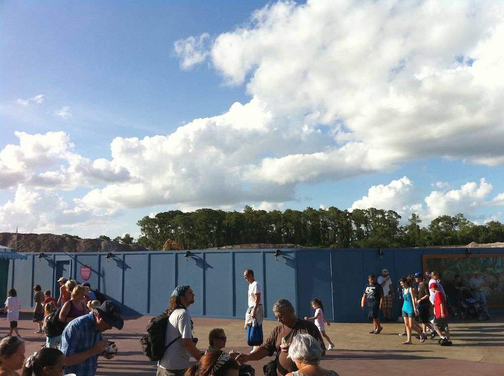 Fantasyland expansion area now completely cleared of trees and berm
