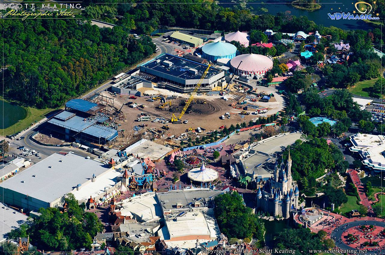 New aerial photos of the entire Fantasyland construction site