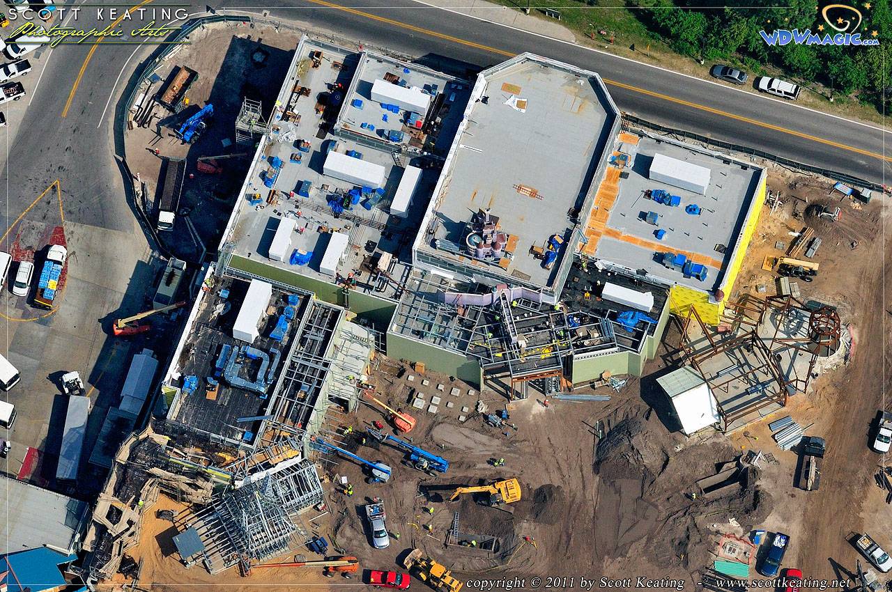 PHOTOS - Latest aerial view of the new Fantasyland Beauty and the Beast construction site