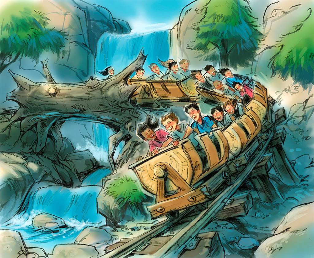 Seven Dwarfs Mine Train concept art