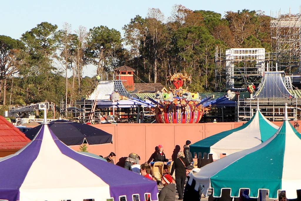 Dumbo takes to the skies - notice the rider in the white construction hat on the left side