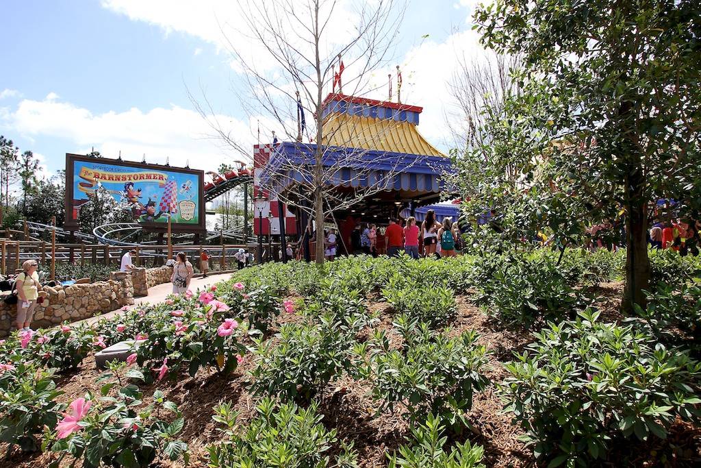 Some of the Storybook Circus landscaping