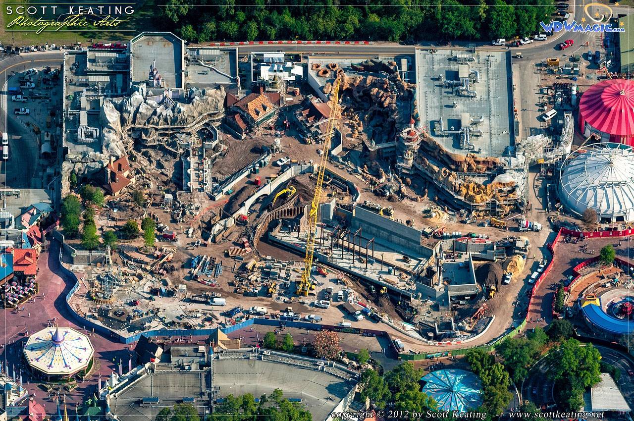 Fantasyland aerial view of construction site