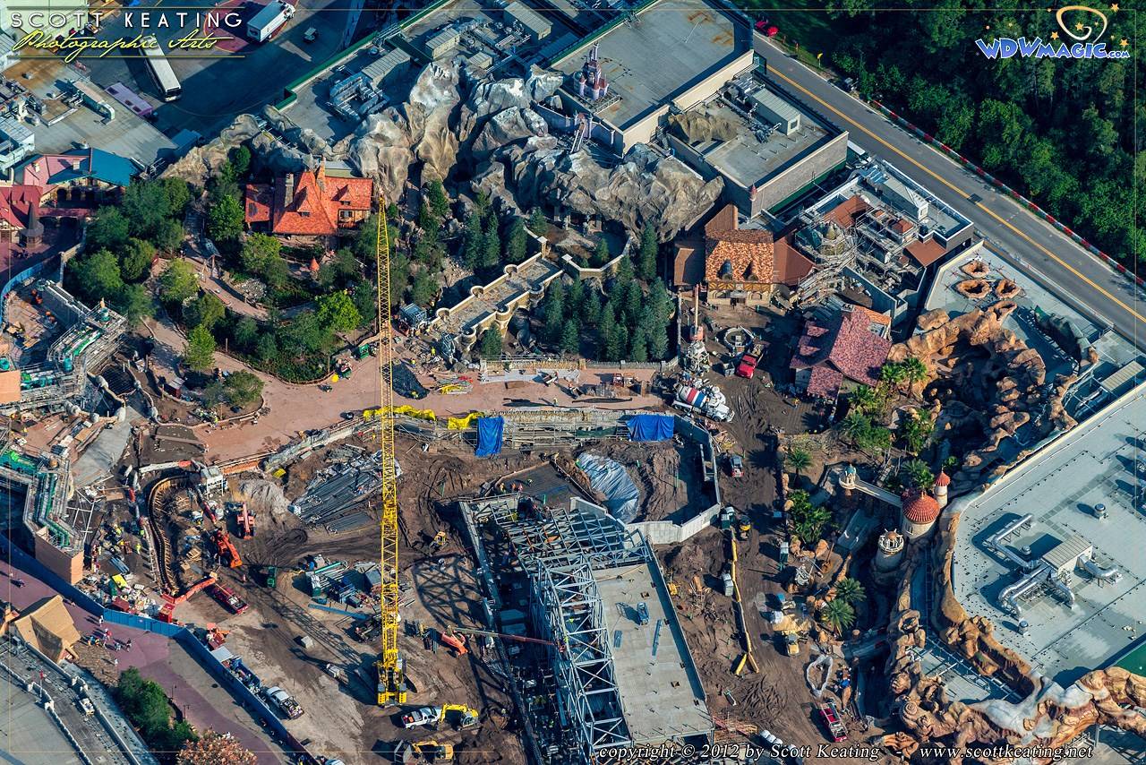 Fantasyland aerial views of construction