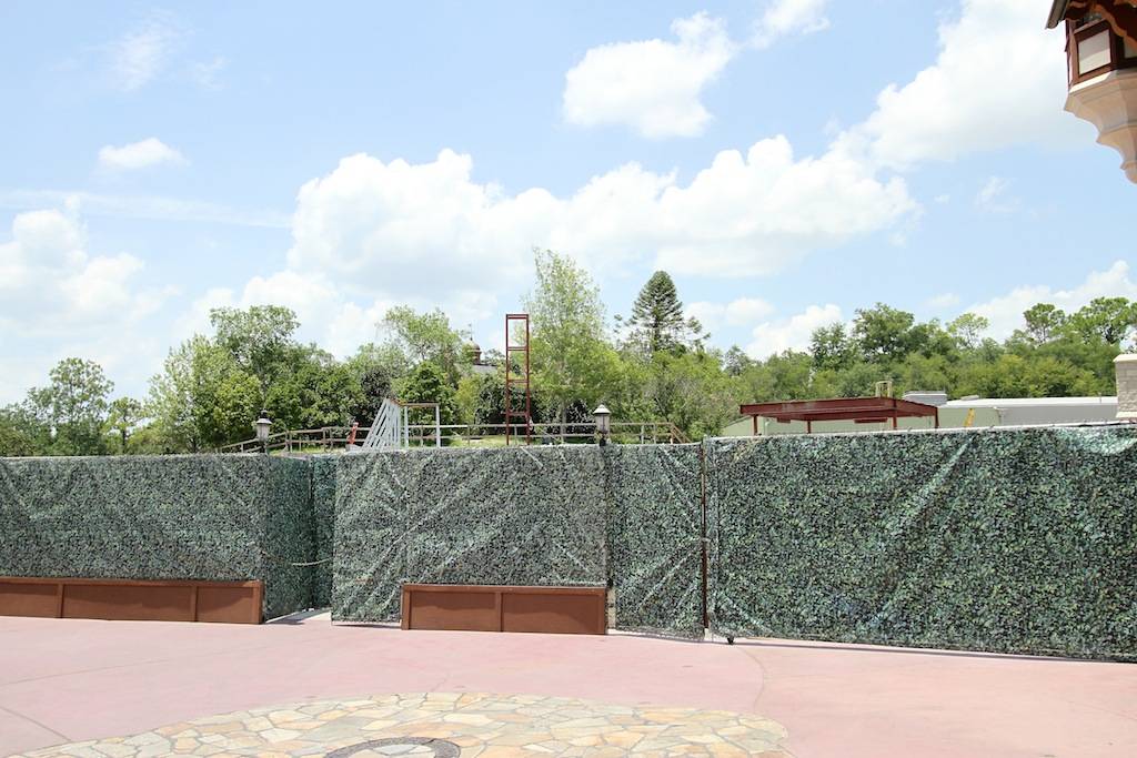 New Fantasyland restrooms in the former skyway location