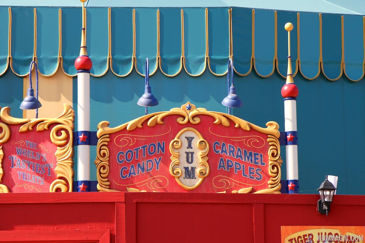 Big Top Souvenirs signage in Storybook Circus