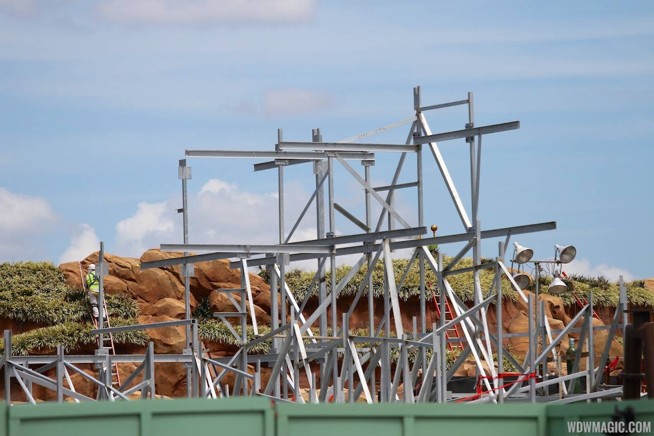 PHOTOS - First pieces of track now being installed at the Seven Dwarfs Mine Train coaster
