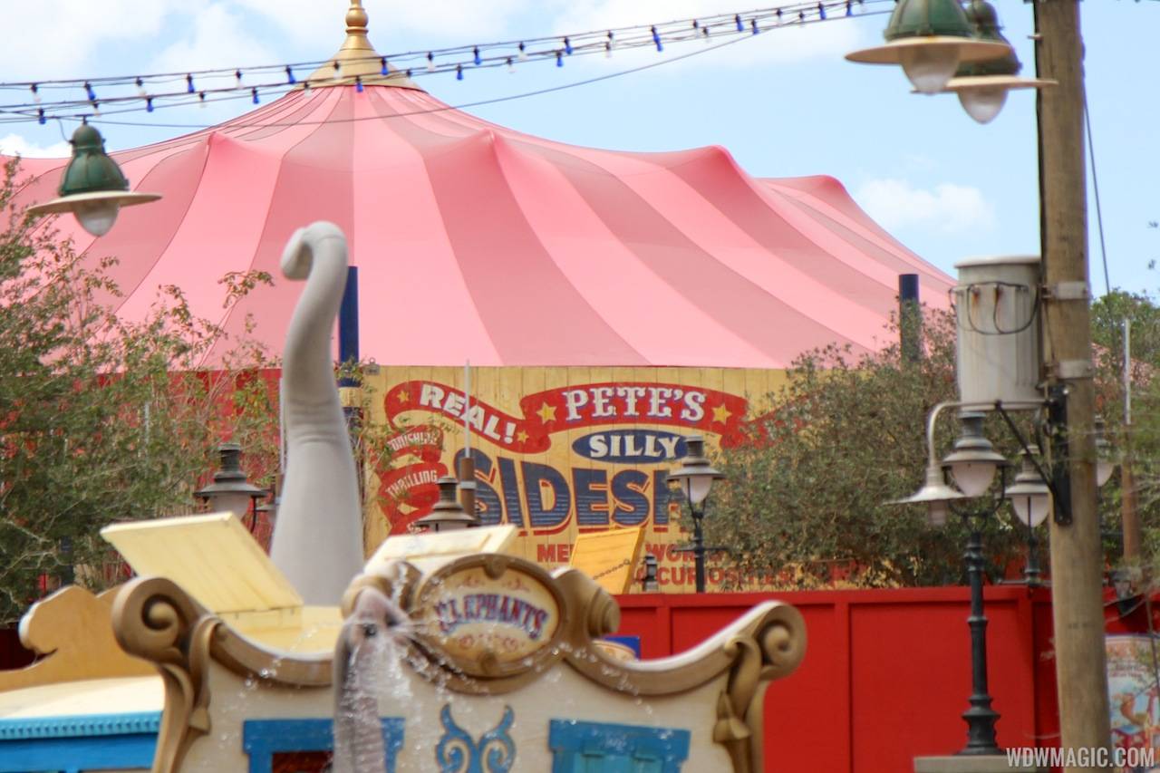 Pete's Silly Sideshow signage in Storybook Circus