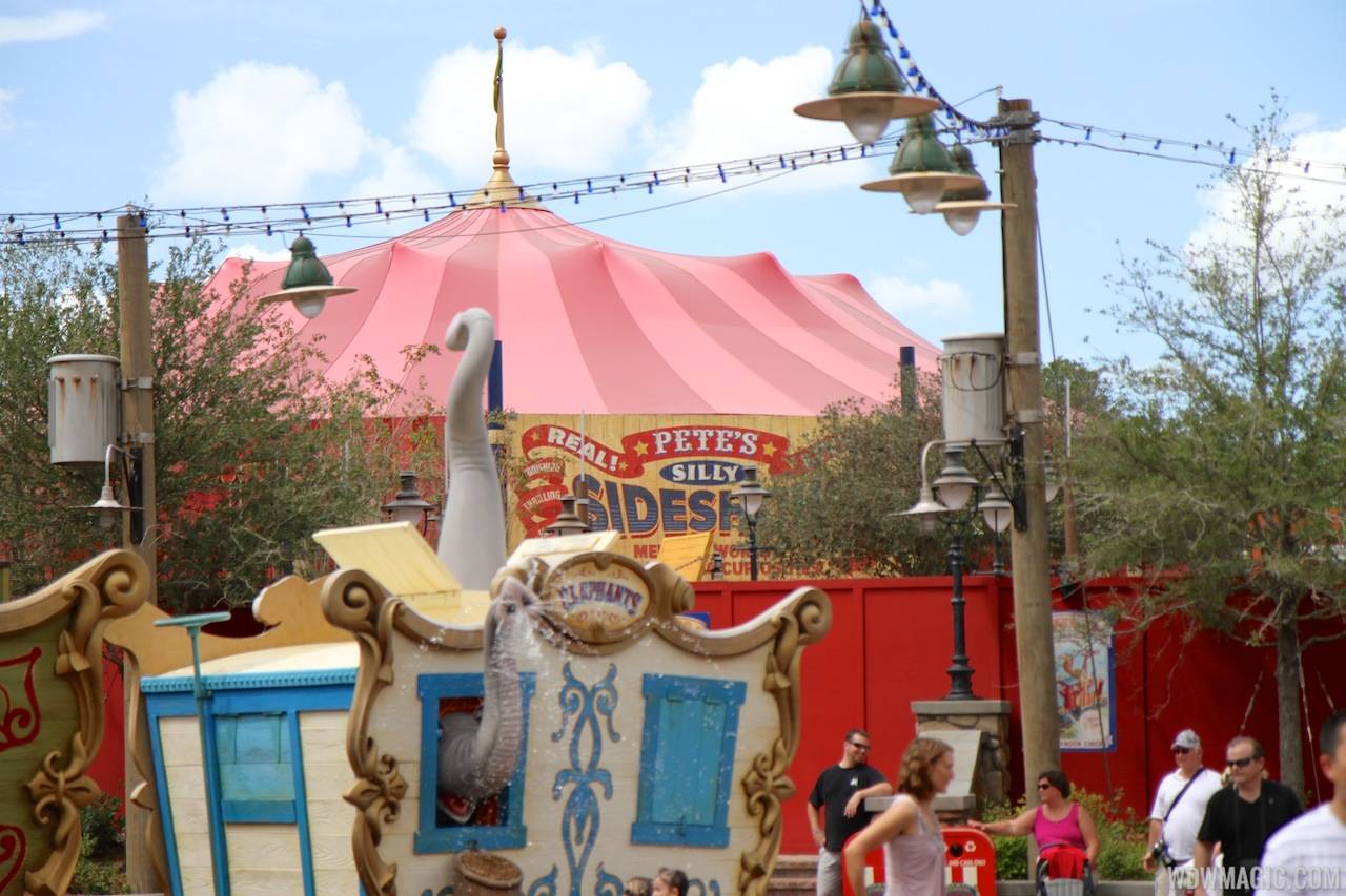 Pete's Silly Sideshow signage in Storybook Circus
