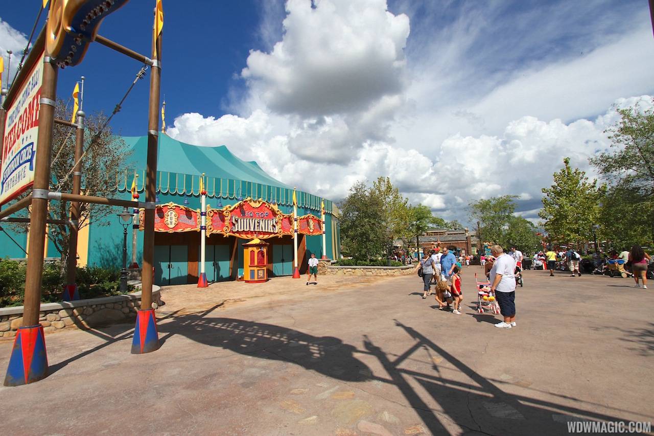 Walls down at Big Top Souvenirs and Pete's Silly Sideshow
