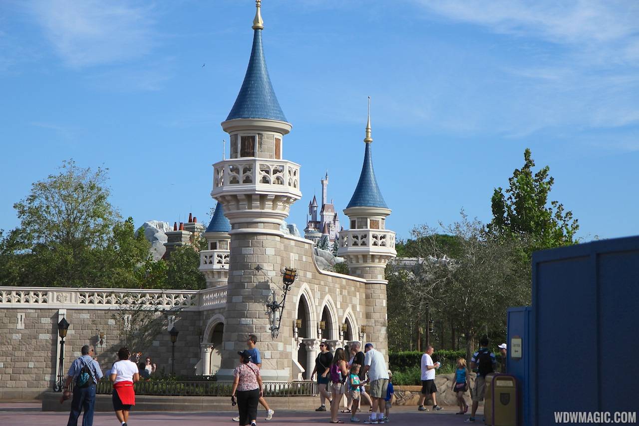 Walls down at Enchanted Forest entrance