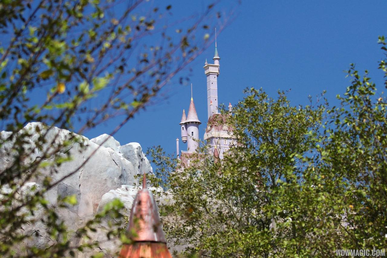 New Fantasyland Enchanted Forest - Beast's Castle from Enchanted Tales with Belle gardens
