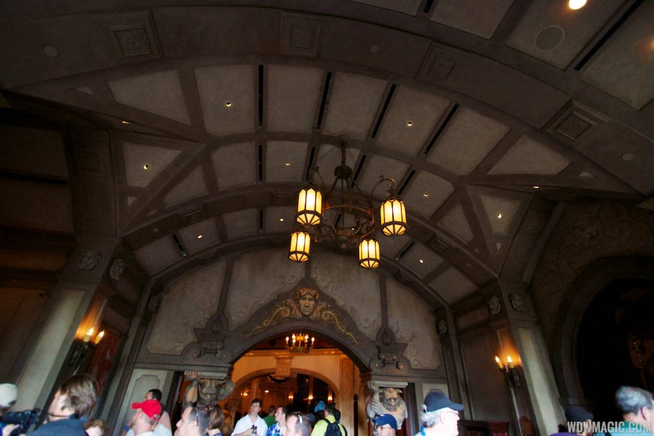 Inside Be our Guest Restaurant -  Wide view of the lobby ceiling