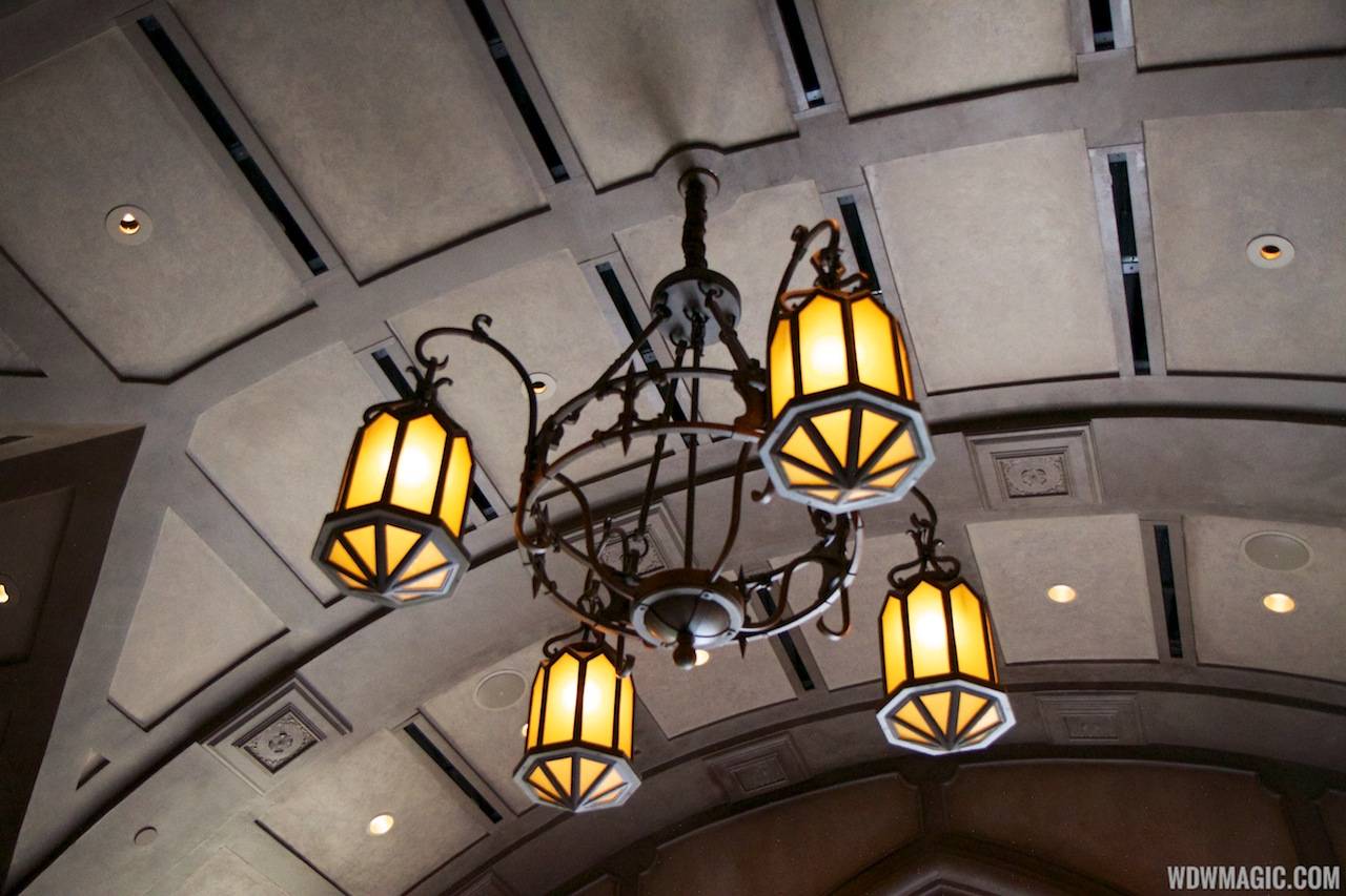 Inside Be our Guest Restaurant -  Lobby lighting
