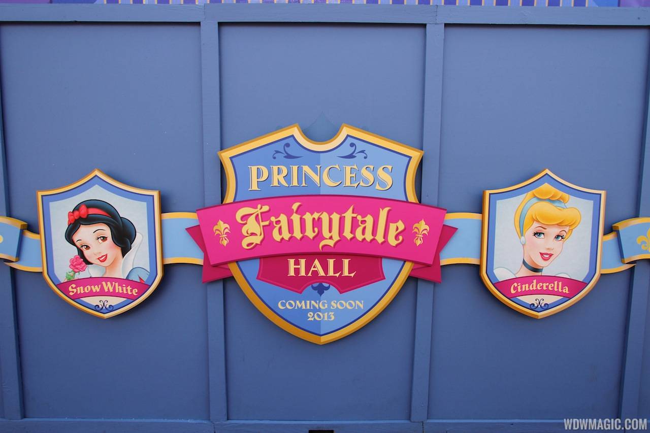 PHOTOS - Princess Fairytale Hall temporary signage and scrim