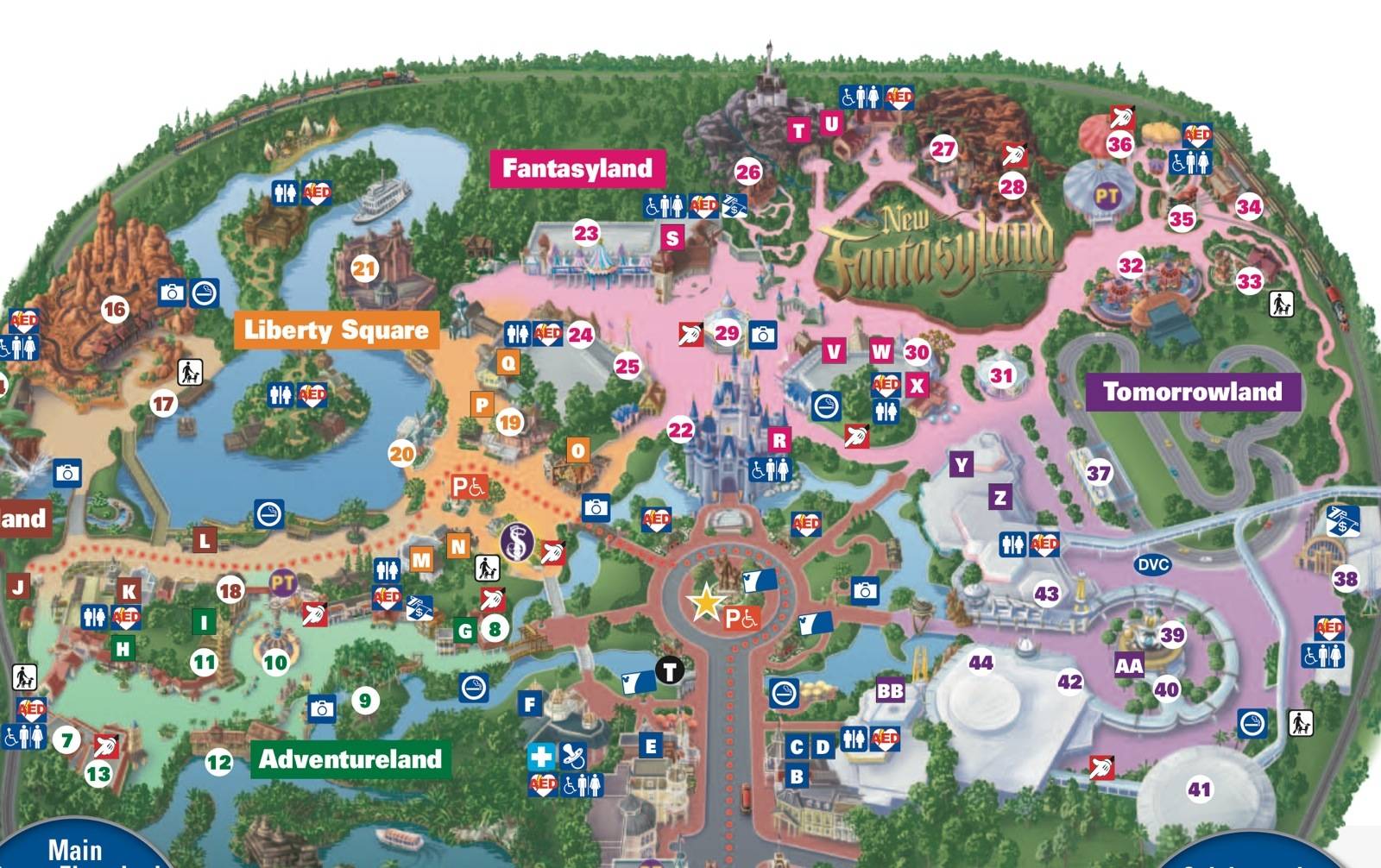 New Fantasyland on the Magic Kingdom guide map