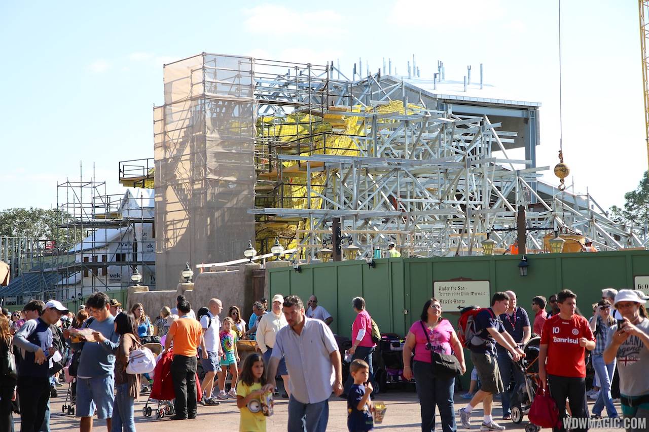 PHOTOS - Updated look at the Seven Dwarfs Mine Train coaster construction at the Magic Kingdom