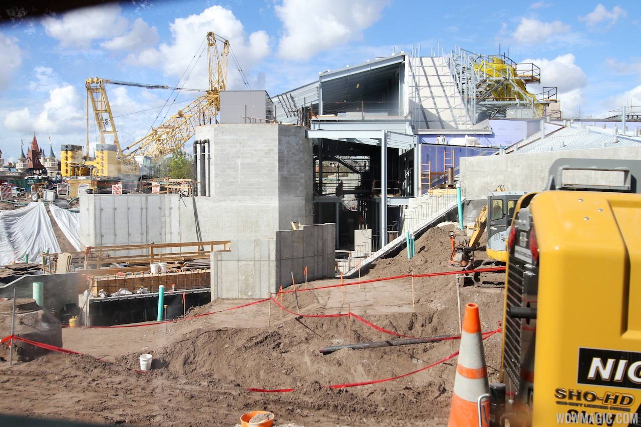 PHOTOS - New construction walls around Seven Dwarf's Mine Train give a peek inside, TV crews aplenty, and another walkway opens up