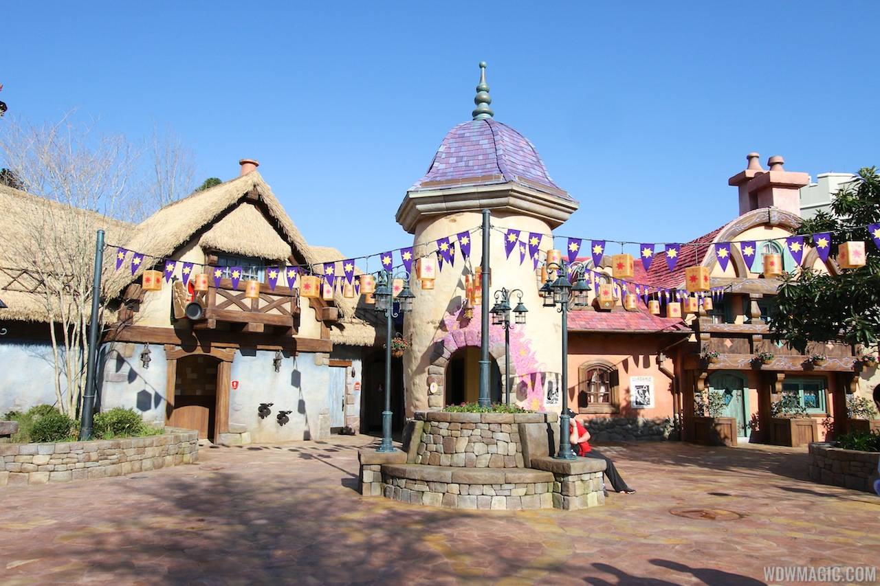 Tangled restroom area opening day