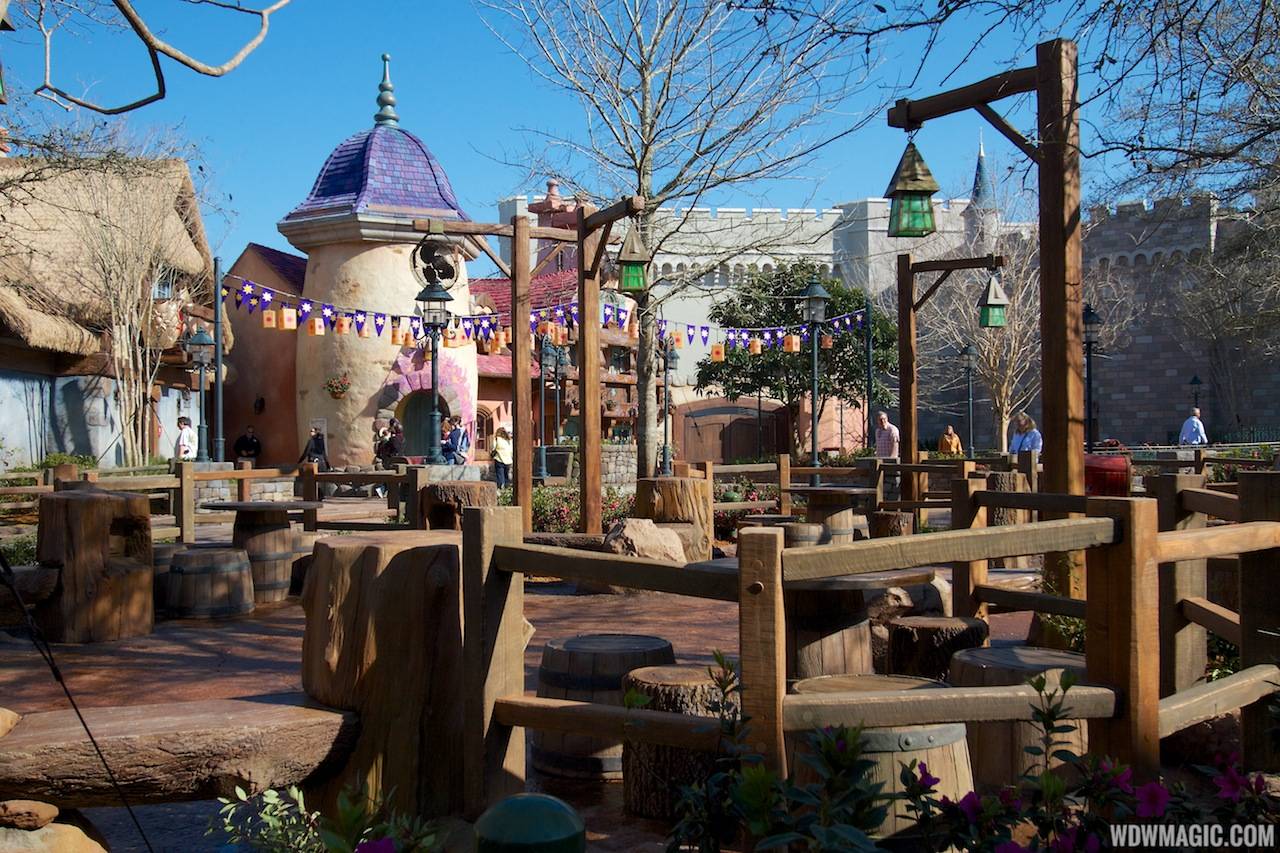 Tangled restroom area opening day